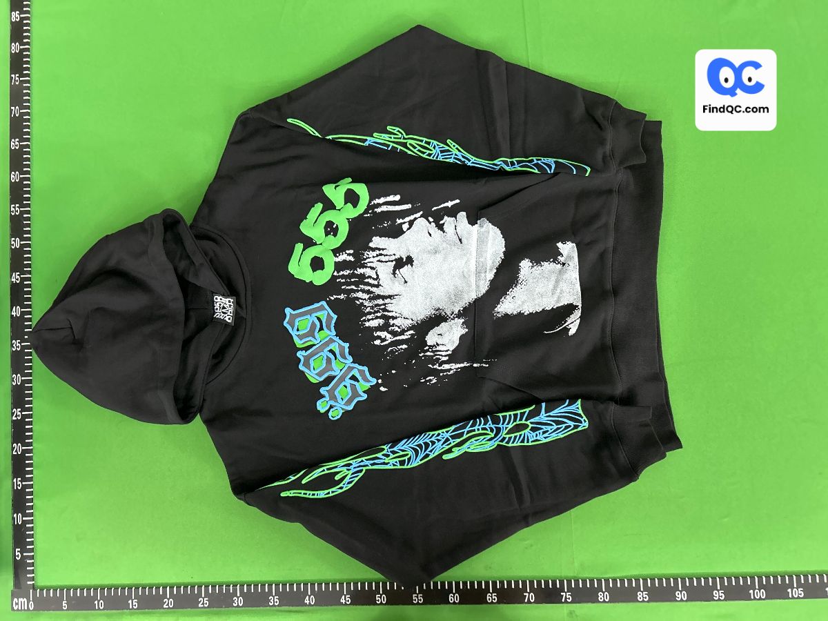 Cross-Border Sp1Der Hip-Hop Singer Young Thug's Same Style Foam Letter 555555 Couple Hoodie Pink