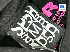Cross-Border Sp1Der Hip-Hop Singer Young Thug's Same Style Foam Letter 555555 Couple Hoodie Pink