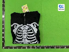 Trendy Brand Bape Shark Skeleton Self-Printed Cracked Pattern American High Street Style Jacket with Skull Design, Unisex, Hooded, Loose Fit