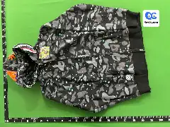 Trendy Brand BAPE Shark Camouflage Zipper Sweater Men's and Women's Loose Cotton fleece-lined Hooded Cardigan Jacket for Men