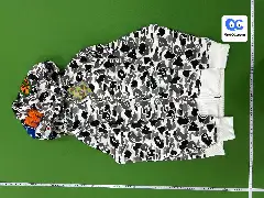 Fashionable Brand Bape Shark Camouflage Zipper Sweatshirt for Men and Women, Loose and Trendyy Velvet Hooded Cardigan Jacket for Men and Women