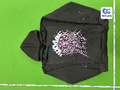 Cross-Border Sp5Der Spider Web Print Hoodie European and American Trendy Brand Large Size Loose-Fitting Unisex Hooded Sweatshirt Set