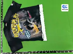Foreign Trade Wholesale American Retro Trendy Brand Roughplay Orangutan Print T-Shirt Distressed Fake Two-Piece Short Sleeves