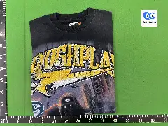 Foreign Trade Wholesale American Retro Trendy Brand Roughplay Orangutan Print T-Shirt Distressed Fake Two-Piece Short Sleeves