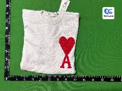 Knitted sweater round neck small heart trendy brand female couple loose sweater top long sleeved 25 year new cross-border item